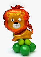 Фольгована куля фігура левеня  на стійці з повітряних куль
