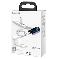 Кабель USB PD Lightning/Type-C BASEUS CATLYS-02 20W 0,25м білий, фото 6