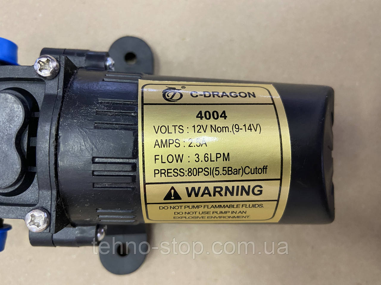 Насос электрический C-DRAGON 4004 / 2203 12 В с датчиком давления для электроопрыскивателей 3.6 л/мин - фото 2 - id-p1797450032