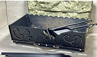 Мангал кованный раскладной чемодан (кочерга и совок), на 8 шампуров