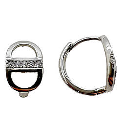 Жіночі сережки xuping. 13х8 мм . Родий