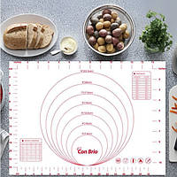 Силиконовый коврик для теста 30х40 см с красной разметкой
