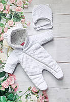 Дитячий комбінезон "Мінкі", плюшевий зимовий комбінезон для новонароджених Angelok-child