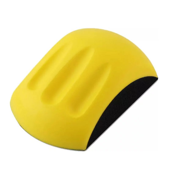 Блок шліфувальний ручний поліуретан з ліпучкою d150мм прямокутний SIGMA, фото 1