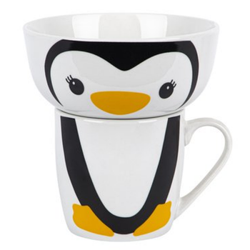 Набір дитячого посуду Happy Penguin 2 предмети:(піала/чашка) YF6013 LIMITED EDITION