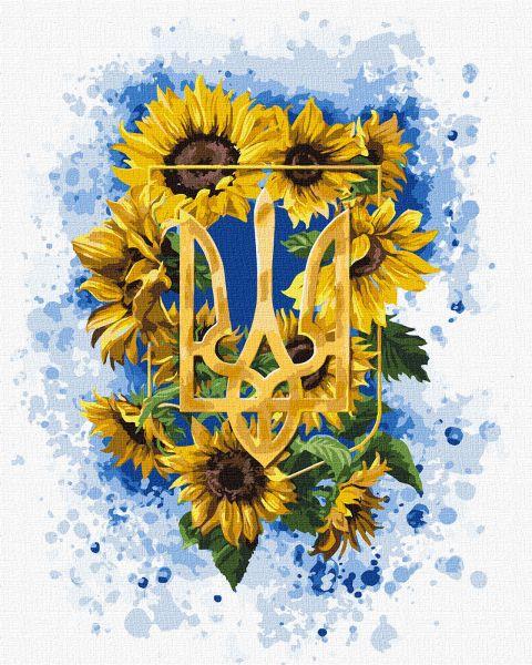 Картина за номерами Патріотична Сонячний тризуб ©chervonavorona_artist 40х50 Идейка (KHO5059)