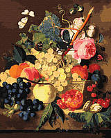 Картина по номерам Корзина с фруктами ©Jan van Huysum 40х50 Идейка (KHO5663)