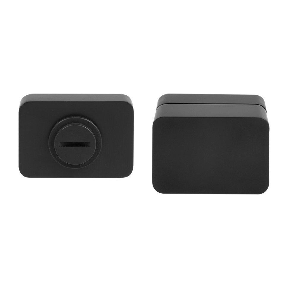 Дверна накладка (розетка) під фіксатор M&T Minimal 000658 WC TIN-K Чорний матовий, фото 1