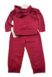 Дитячий спортивний костюм 2, 3, 4, 5 років Туреччина для хлопчиків трикотажний бордовий (КД86), фото 2