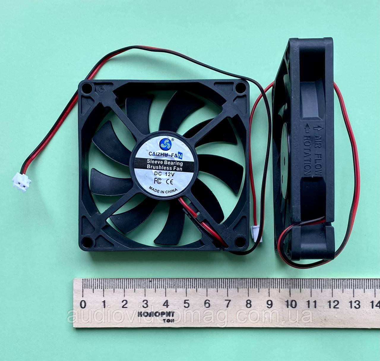Вентилятор (кулер) 12V 0.2A, 2 pin, 80х80х15 мм