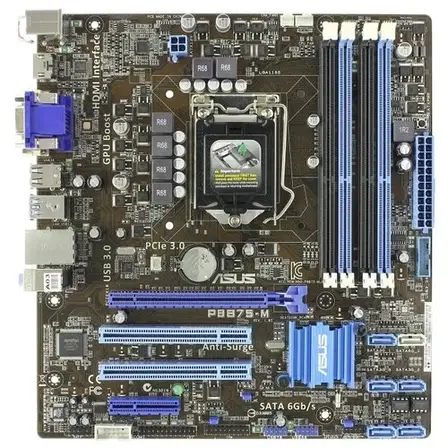 Материнська плата ASUS P8B75-M, s1155 Intel B75 + планка, фото 1