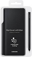 Оригинальный чехол Samsung Clear View Cover with S-pen Black для Galaxy Z Fold 3 (F926) (EF-FF92PCBEGRU)