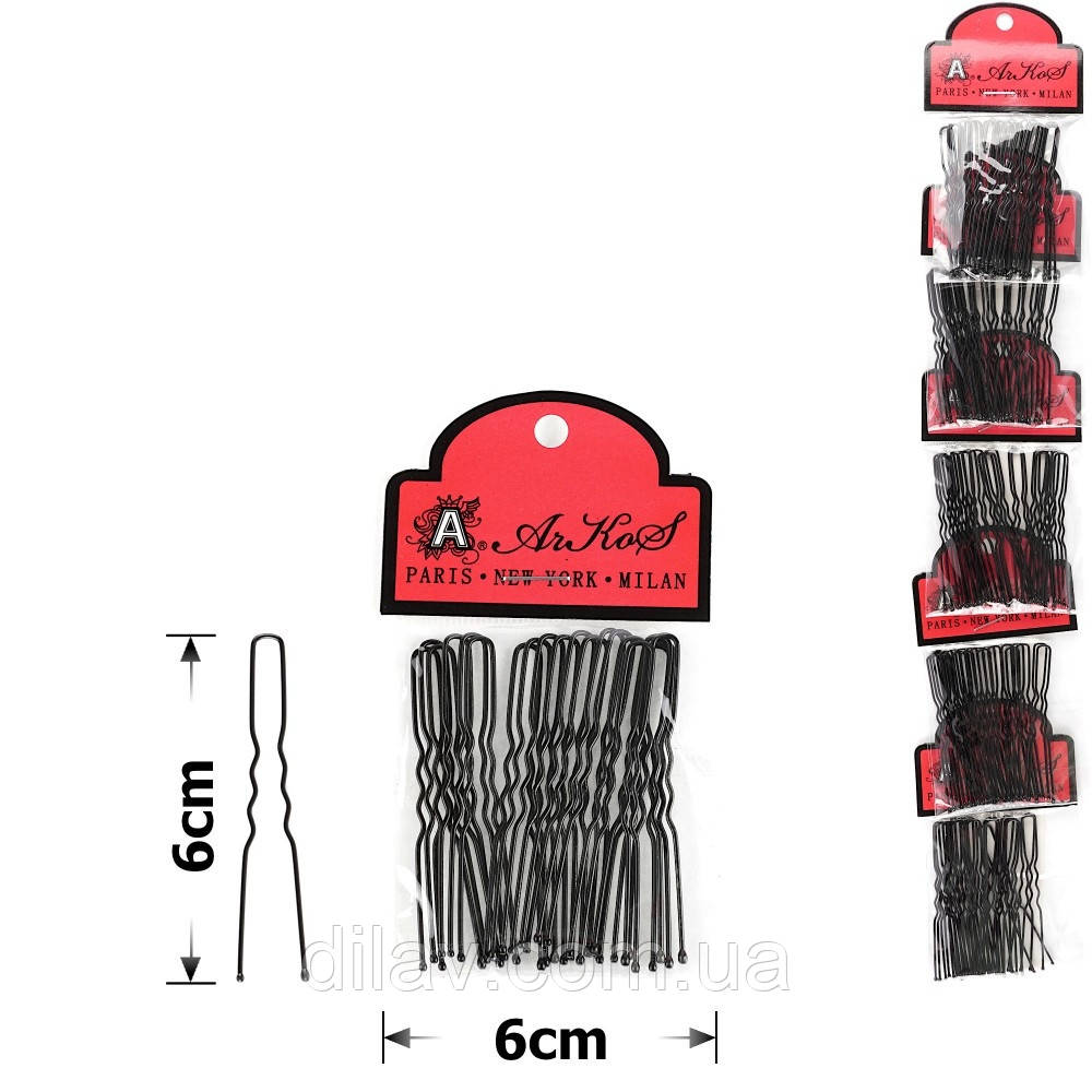 Шпильки для волосся 6 см. 100 шт., фото 1