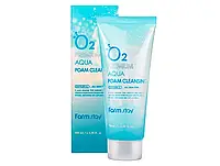 Киснева пінка для обличчя FarmStay O2 Premium Aqua Foam Cleansing, 100мл