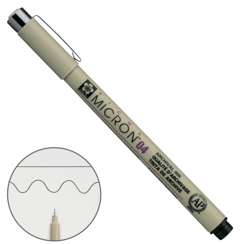 Лінер чорний Sakura PIGMA Micron 0.4 мм XSDK04#49, 342132, фото 1