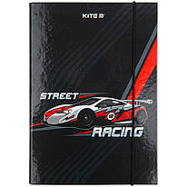 Папка для зошитів В5 на гумці картон Kite Racing K23-210-2, 65019