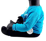 Дитячий спортивний костюм 9, 12 місяців Туреччина теплий на байці для хлопчиків блакитний (КД45), фото 3