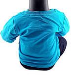 Дитячий спортивний костюм 9, 12 місяців Туреччина теплий на байці для хлопчиків блакитний (КД45), фото 4