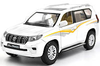 Іграшкова машинка металева Toyota Land Cruiser Prado Автопром Тойота джип 1:24, біла, 20*7*8 см, (68270), фото 2