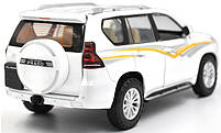 Іграшкова машинка металева Toyota Land Cruiser Prado Автопром Тойота джип 1:24, біла, 20*7*8 см, (68270), фото 3