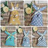 Великодня іграшка кролик, кролик ручна робота на великодній кошик, кролик з духмяними травами, фото 2