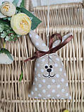 Великодня іграшка кролик, кролик ручна робота на великодній кошик, кролик з духмяними травами, фото 6