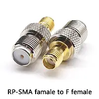 Разъем адаптер коаксиального РЧ-разъема, штекер тип F (мама) - SMA (мама)