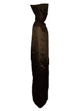 Плащ мантію чорний атласний з капюшоном (130 см) Карнавальний атласний плащ накидка, фото 3