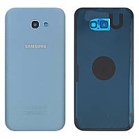 Задня кришка Samsung Galaxy A7 2017 A720F блакитна оригінал Китай зі склом камери