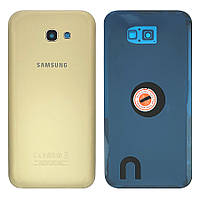 Задня кришка Samsung Galaxy A7 2017 A720F золотиста оригінал Китай зі склом камери