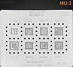 Трафарет BGA AMAOE MU:3 для MT6260DA, MT6762V, MT6765V, MT6739V, MT6785V, MT6757V, MT6771V, MT6763V, MT6873V