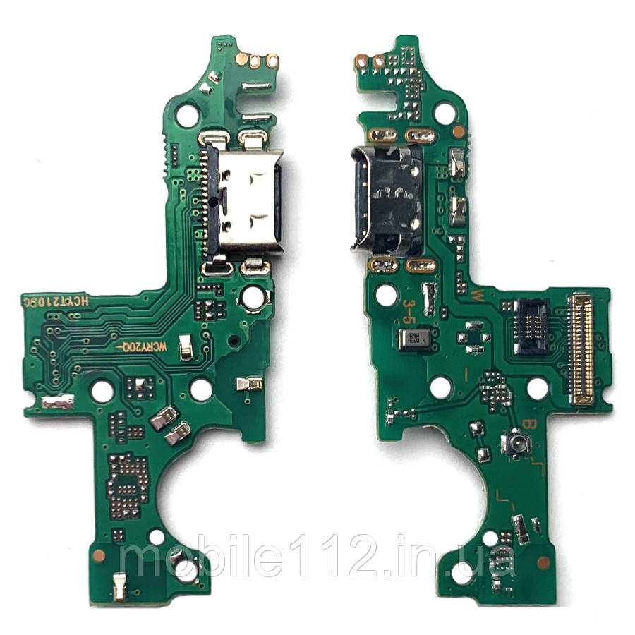 Шлейф Huawei P Smart S AQM-LX1 з роз'ємом зарядки та мікрофоном - нижня плата, фото 1