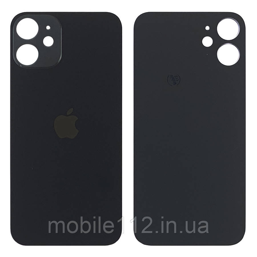 Задня кришка Apple iPhone 12 Mini чорна оригінал Китай з великим отвором