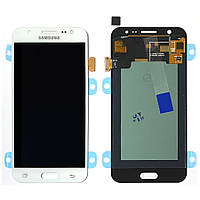 Экран (дисплей) Samsung Galaxy J5 2015 J500H + тачскрин белый OLED