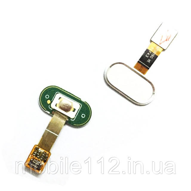 Шлейф Meizu M5S M612H з кнопкою меню Home білого кольору, фото 1
