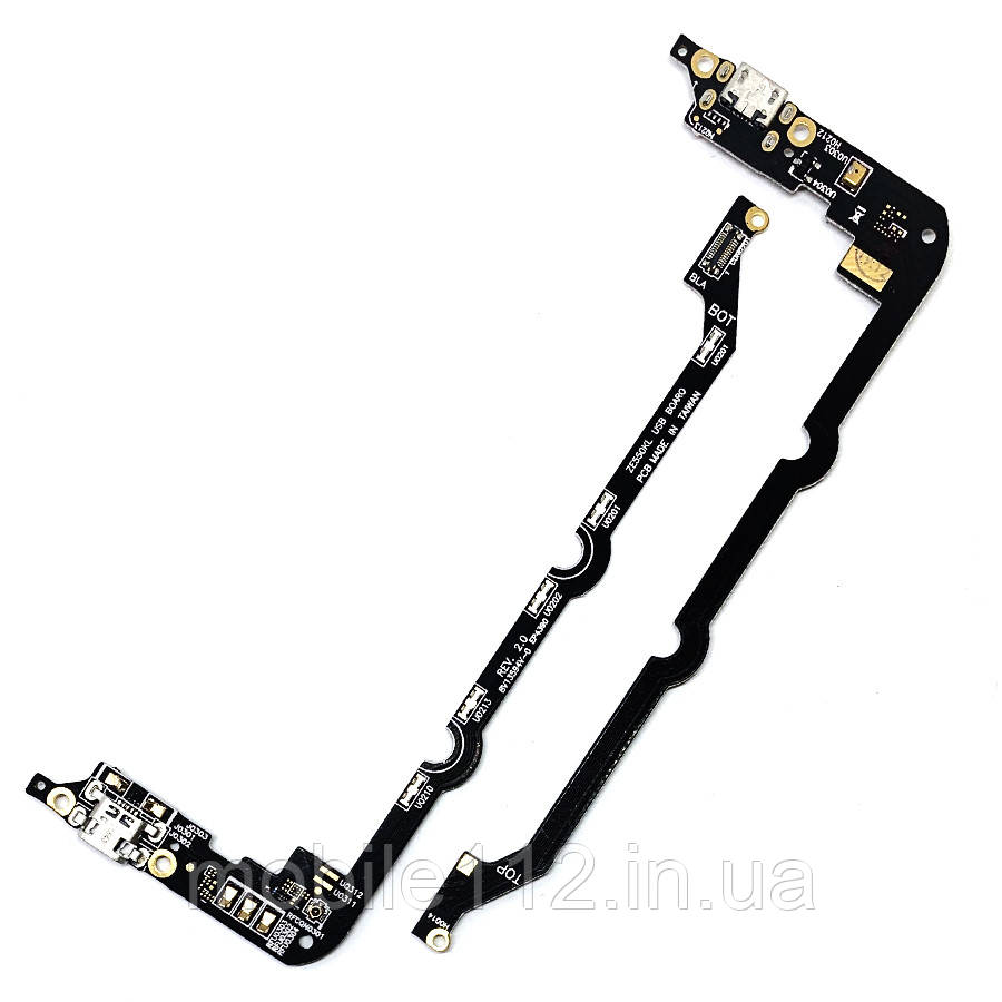 Шлейф Asus ZenFone 2 Laser ZE550KL ZE551KL з роз'ємом зарядки та мікрофоном - нижня плата, фото 1