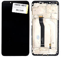 Екран (дисплей) Xiaomi Redmi 6, Redmi 6A M1804C3DG з тачскріном чорний з рамкою