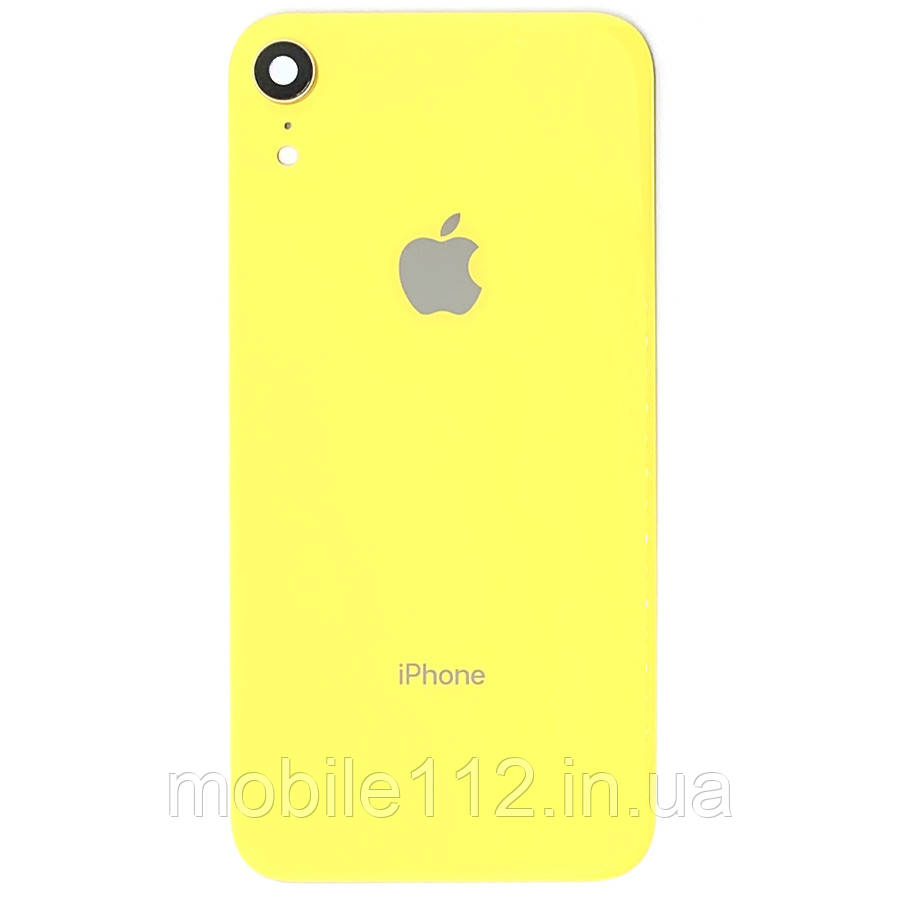 Задня кришка Apple iPhone XR (жовта оригінал Китай зі склом камери)