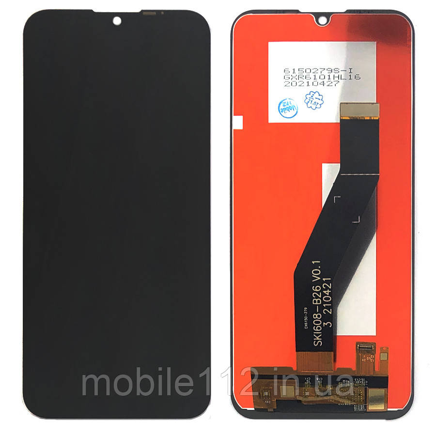 Екран (дисплей) Motorola Moto E6s 2020 XT2053, Moto E6i з тачскріном чорний
