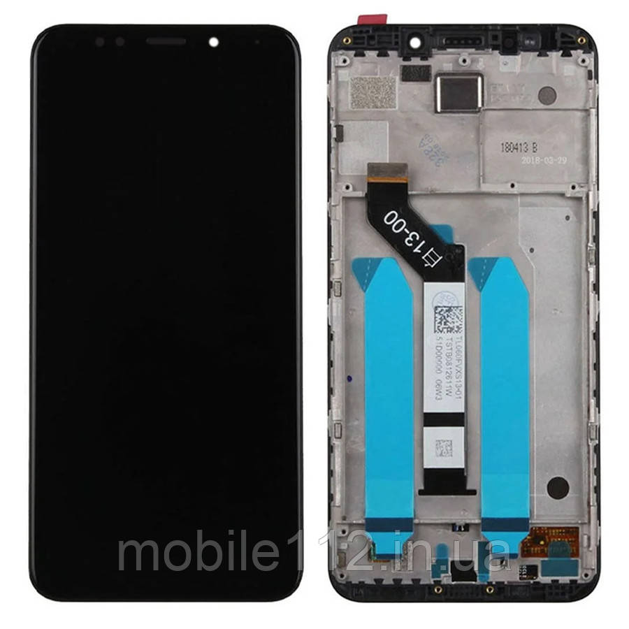 Екран (дисплей) Xiaomi Redmi 5 Plus MEG7 з тачскріном чорний з рамкою