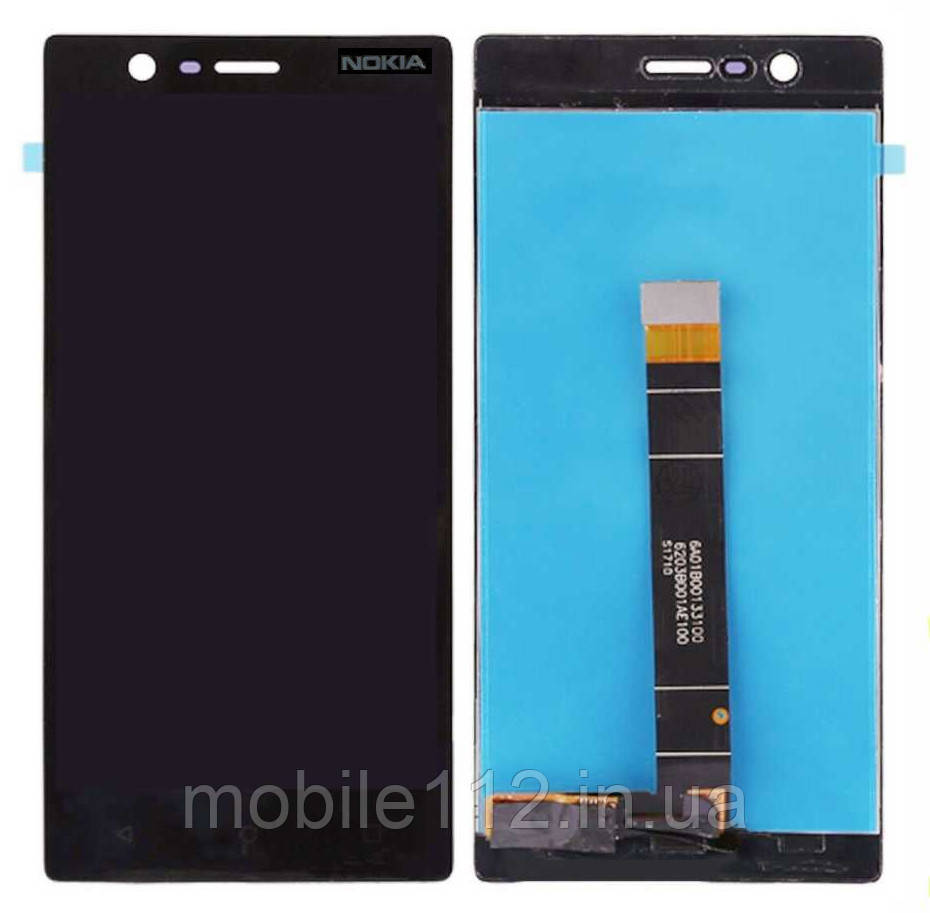 Екран (дисплей) Nokia 3 TA-1032, TA-1020 з тачскріном чорний