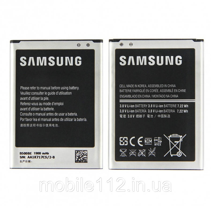 Батарея (акумулятор) Samsung B500AE оригінал Китай Galaxy S4 mini i9190 i9192 i9195 1900 mAh, фото 1