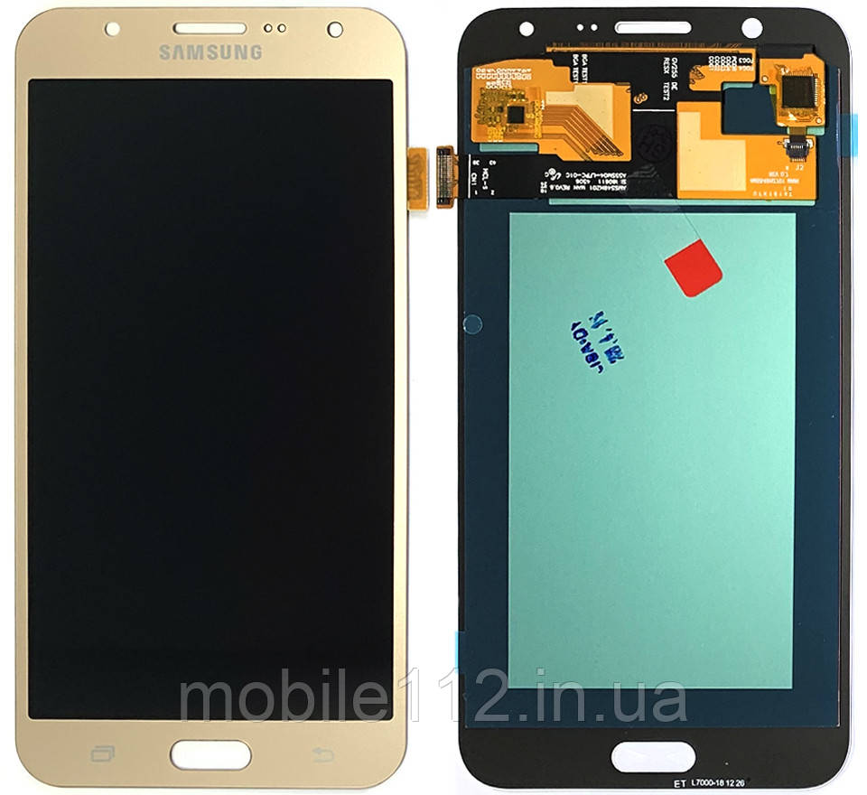 Екран (дисплей) Samsung Galaxy J7 2015 J700 з тачскріном золотистий OLED Big LCD