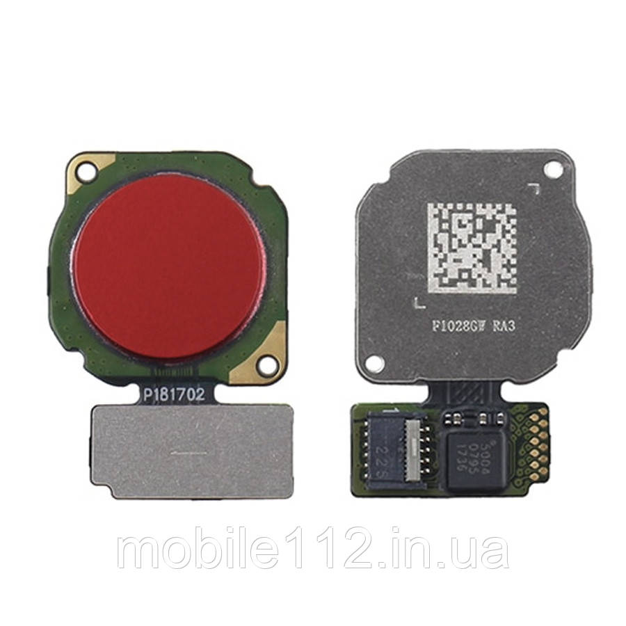 Шлейф Huawei Honor 8X JSN-L21 зі сканером відбитка пальця червоного кольору, фото 1