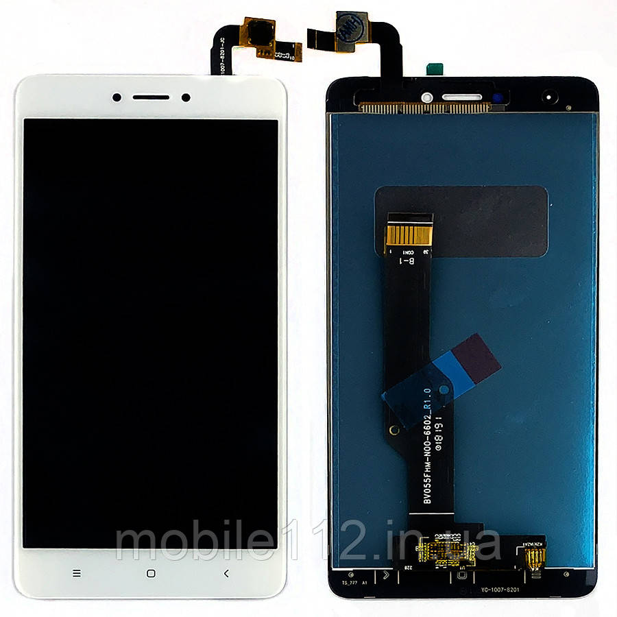 Екран (дисплей) Xiaomi Redmi Note 4X, Note 4 Global 3/32 2016102 з тачскріном білий