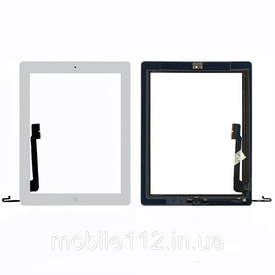 Сенсор (тачскрін) Apple iPad 3, iPad 4 iPad 4 білий оригінал Китай з кнопкою Home