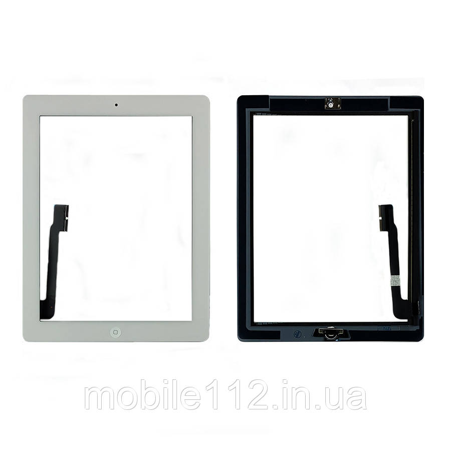 Сенсор (тачскрін) Apple iPad 3, iPad 4 iPad 3 білий оригінал Китай з кнопкою Home