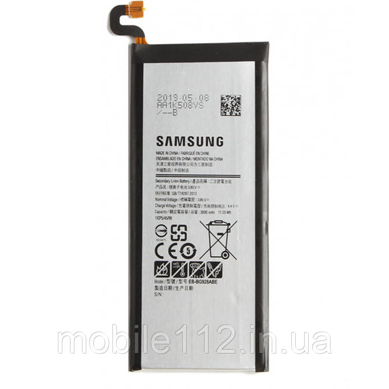 Батарея (акумулятор) Samsung EB-BG928ABE оригінал Китай Galaxy S6 Edge Plus G928F 3000 mAh, фото 1