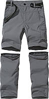 Gray 10 Years Кабриолеты для мальчиков Легкие быстросохнущие брюки на молнии для детей, молодежь, повседн