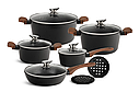 Уценка!!! Набір кухонного посуду Edenberg EB-5651 з мармуровим покриттям 12 предметів, фото 2